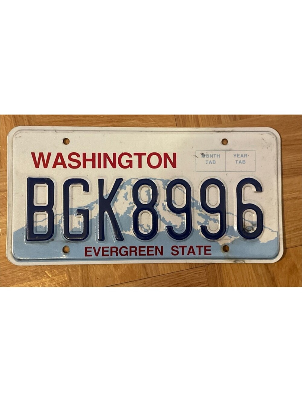 License Plate Washington USA American Vintage Expired WI Graphic BGK 8996 SIGN